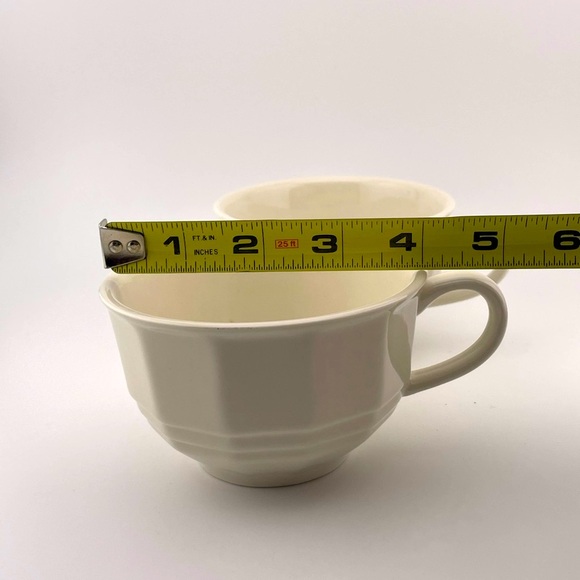 Vintage, "Heritage White" Coffee Cups by Pfaltzgraff, Set of 2 - Picture 7 of 7